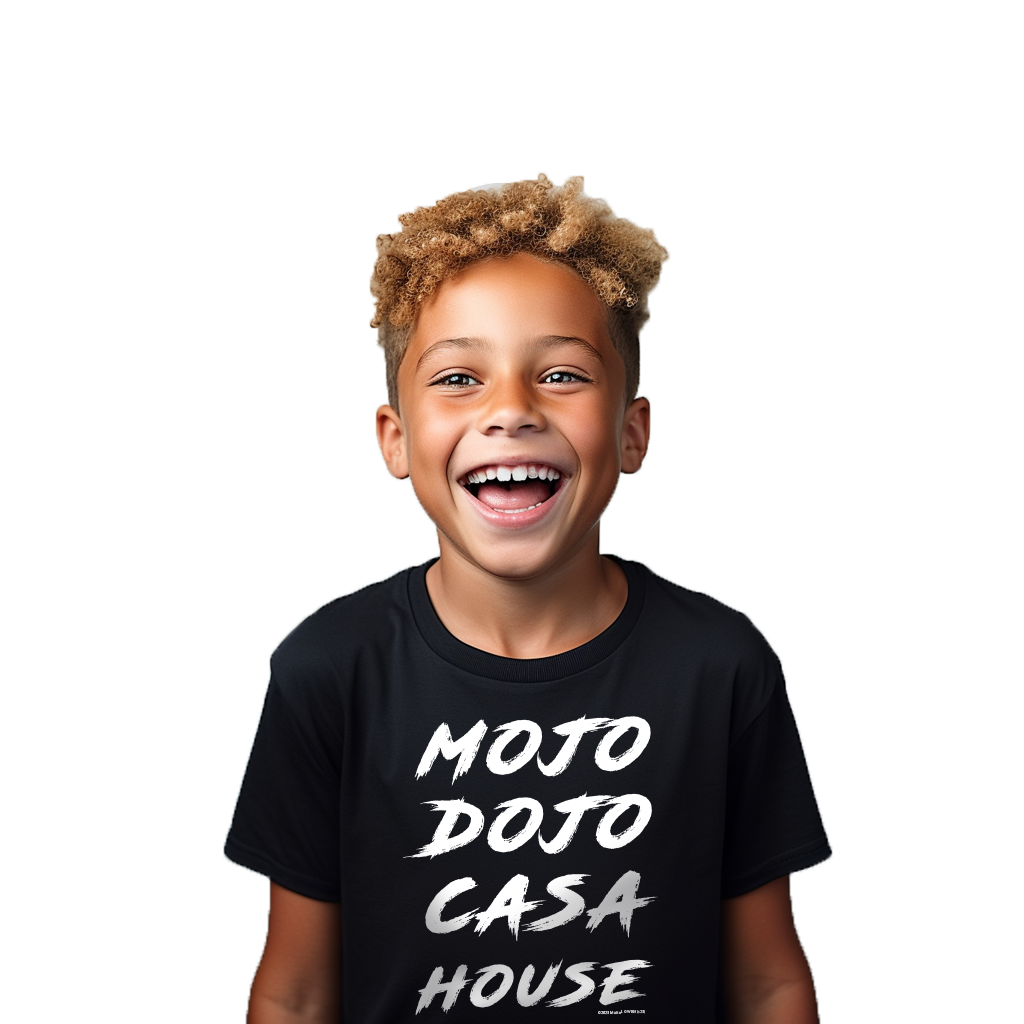 Mojo Dojo Casa House Boys Black Tee ©2023 Mattel. ©WBEI (s23)
