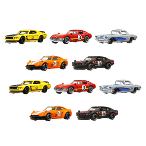 Bundle: Hot Wheels Vintage Racing Club – 10 Assorted Cars