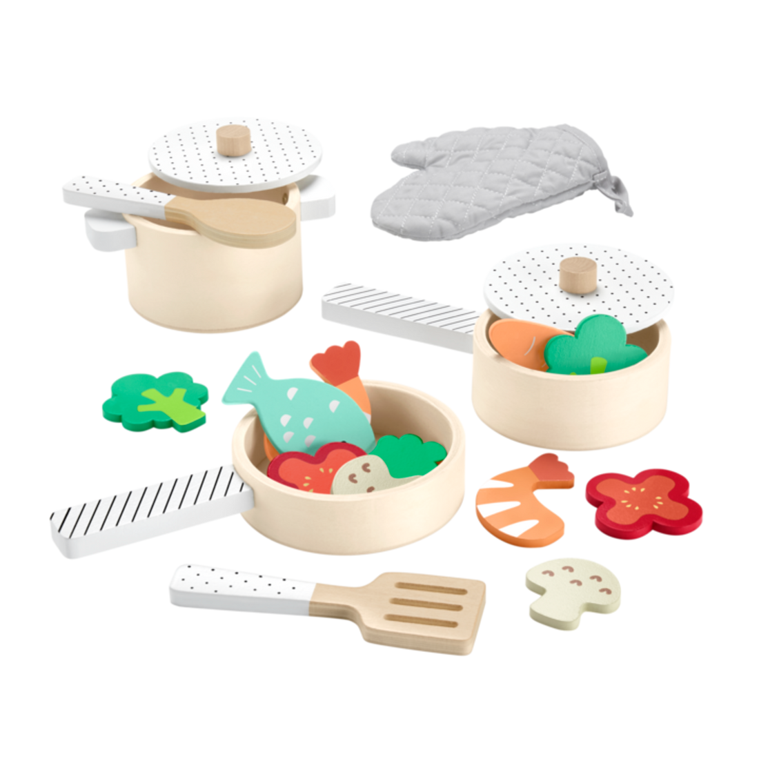 Fisher-Price Wooden Pots and Pans Set