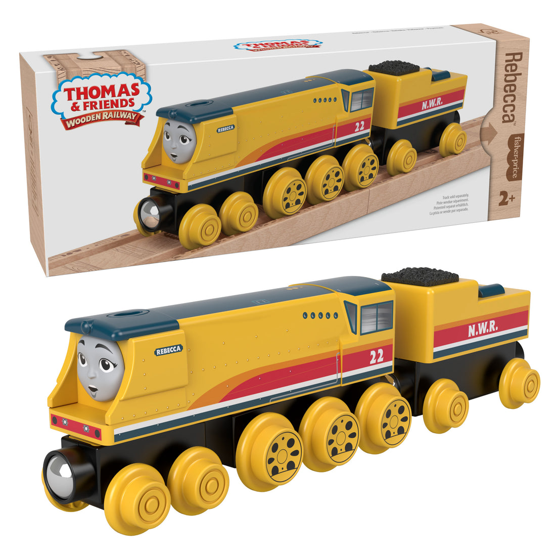Thomas & Friends Wooden Railway Rebecca Engine and Coal-Car