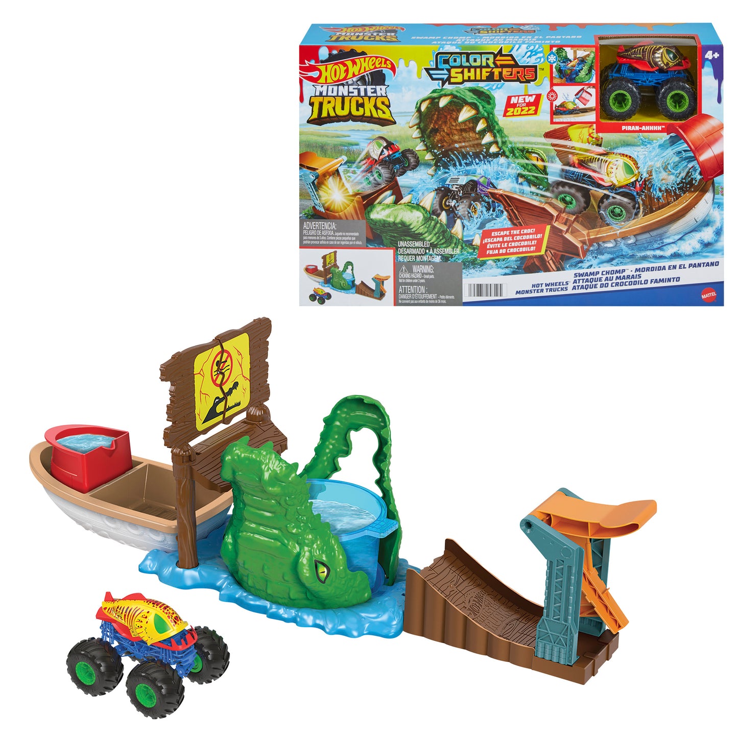 Hot Wheels Monster Trucks Swamp Chomp Playset