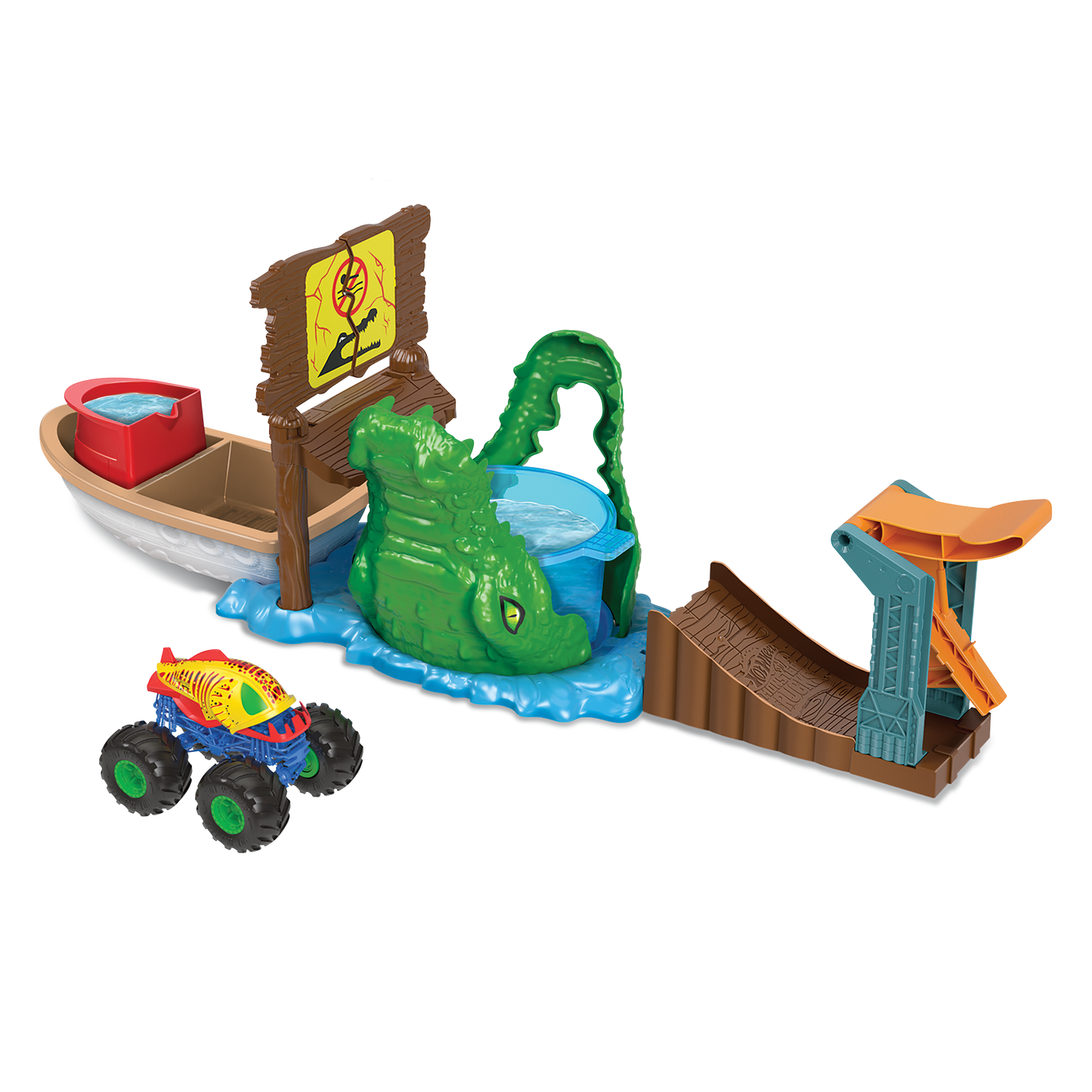 Hot Wheels Monster Trucks Swamp Chomp Playset