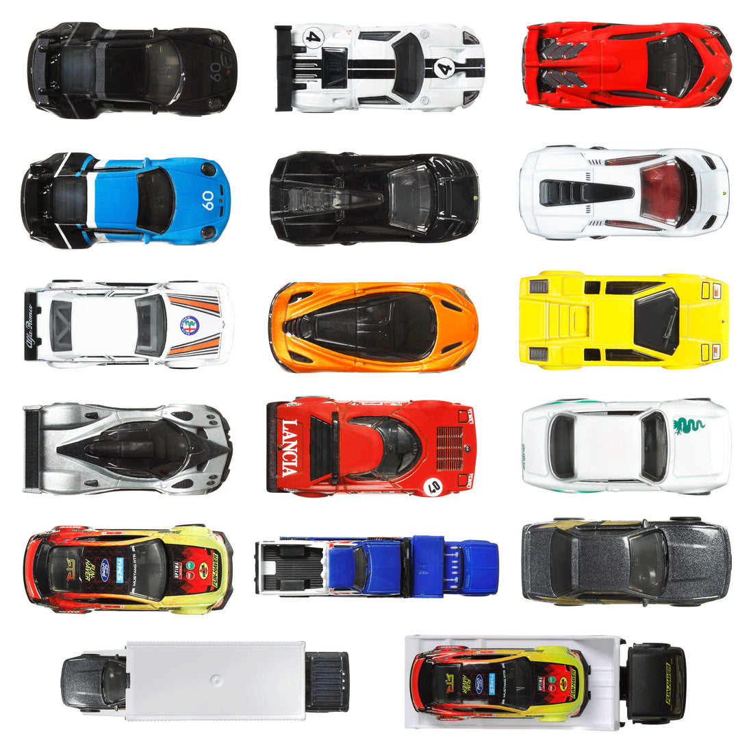 Hot Wheels Car Culture & Team Transport Factory Set of 18 Premium Toy Vehicles (Styles May Vary)