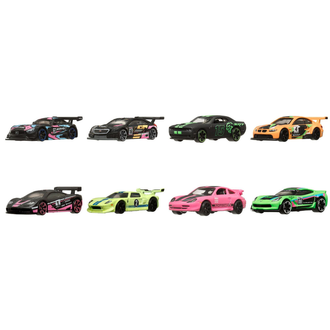 Bundle: 10 Hot Wheels Neon Speeders Vehicles