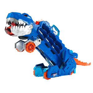 Hot Wheels Bundle: Ultimate T-Rex Transporter + Collection Of 10 Assorted New & Vintage Cars