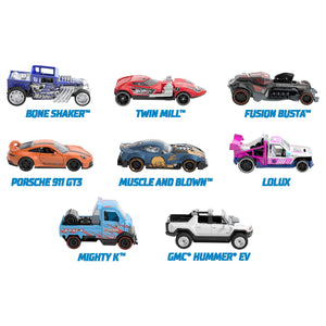 Bundle: 12 x Hot Wheels Pull-Back Speeders Toy Assorted Cars
