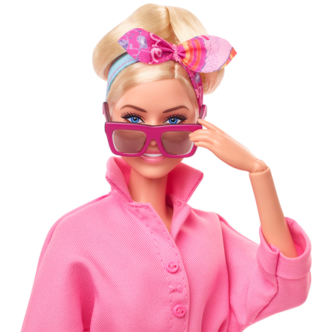 Barbie Movie Margot Robbie Doll In Pink Power Jumpsuit
