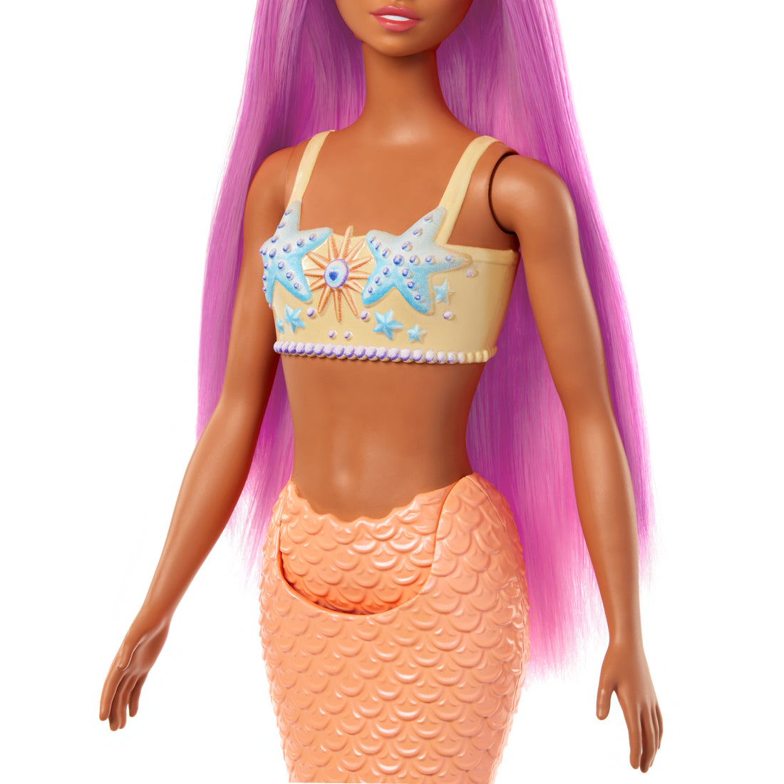 Barbie Mermaid Doll with Pink Hair, Soft Orange Tail and Headband Accessory