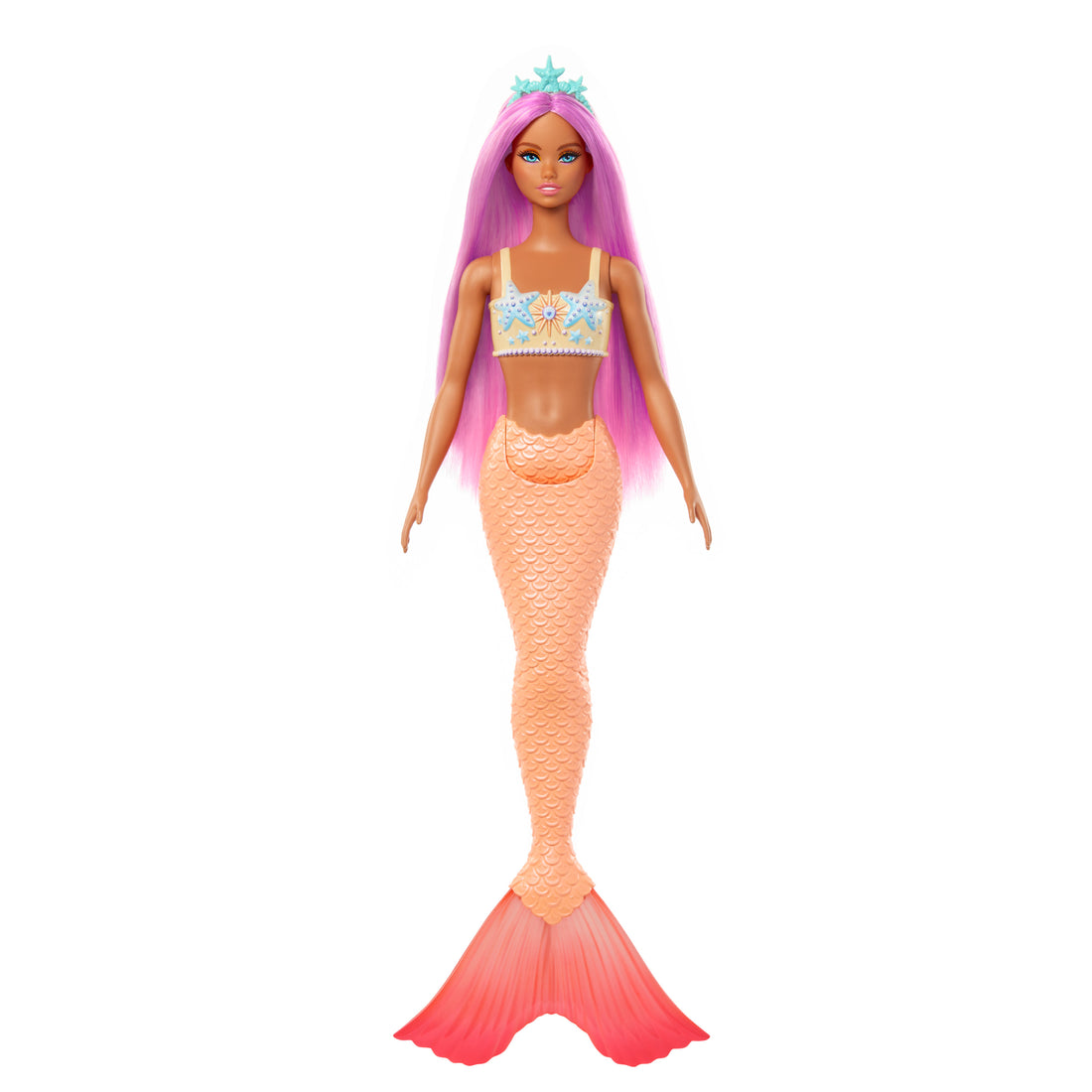 Barbie Mermaid Doll with Pink Hair, Soft Orange Tail and Headband Accessory