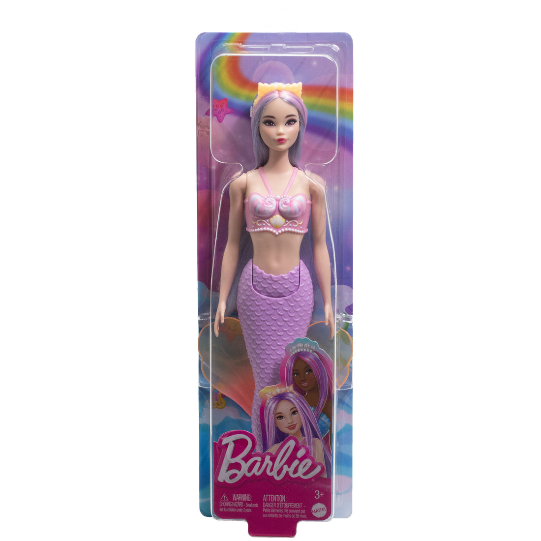 Barbie Mermaid Doll with Lilac Hair, Purple Tail and Headband Accessory