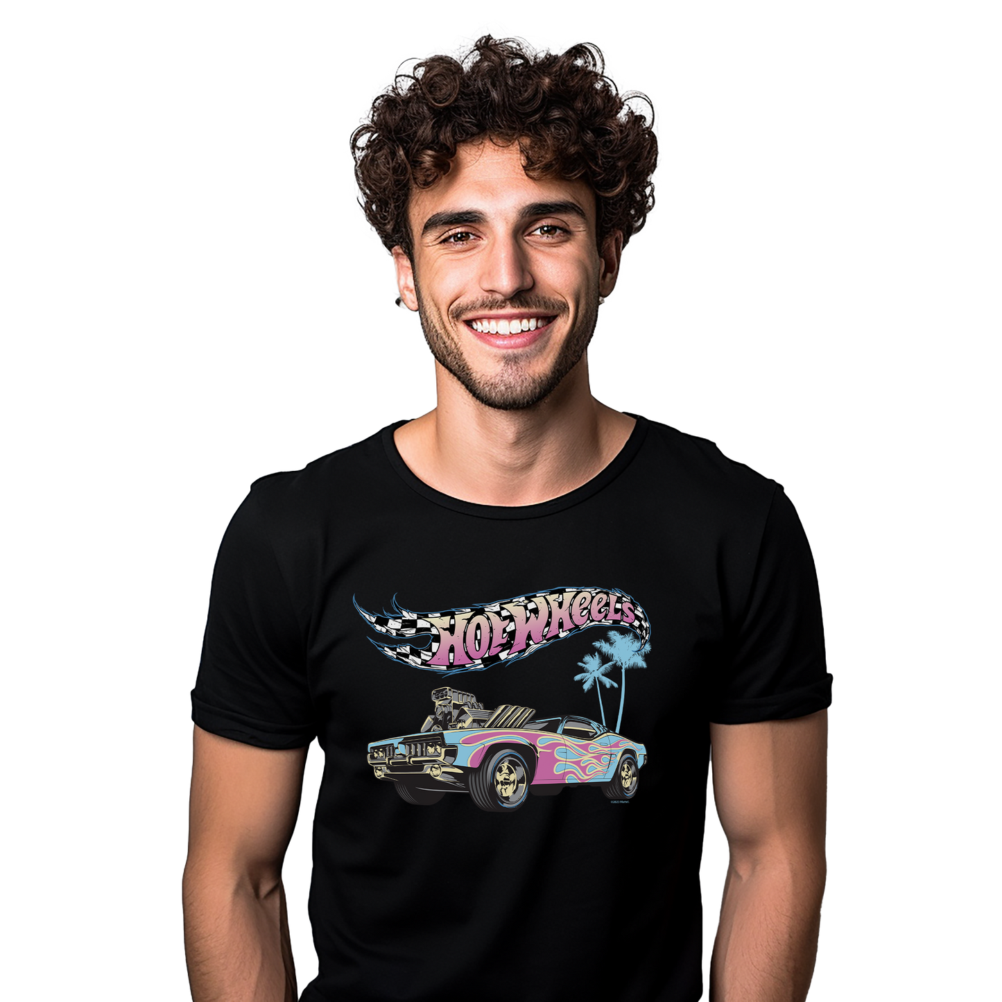 Hot Wheels Miami Mens Black Tee