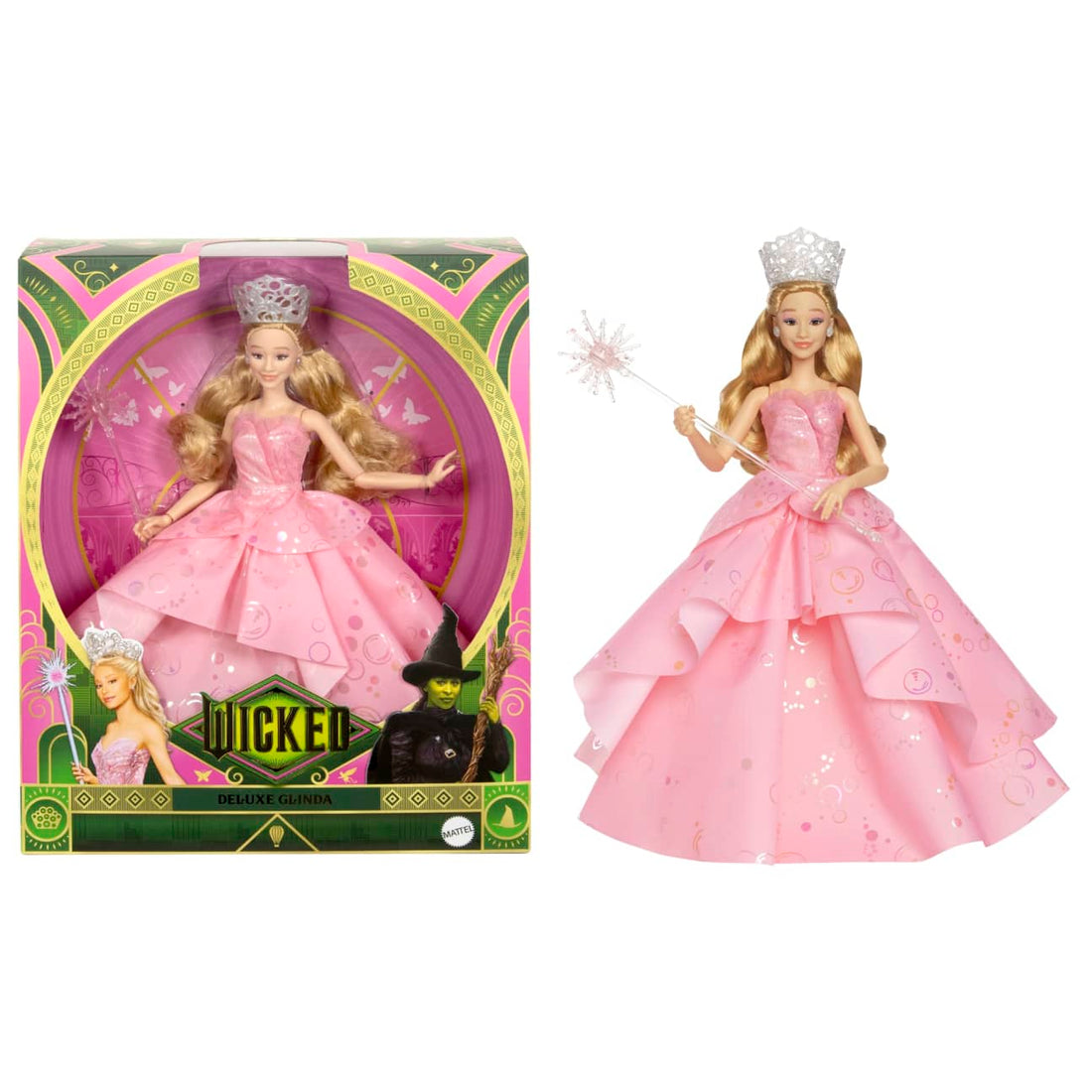 Bundle: Wicked’s Glinda Deluxe Fashion Doll Set