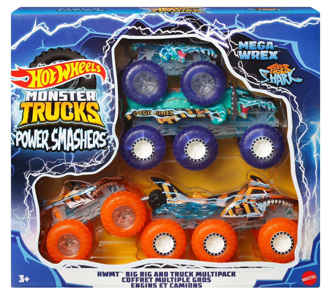 Hot Wheels Monster Trucks Power Smashers Truck & Big Rig Multipack