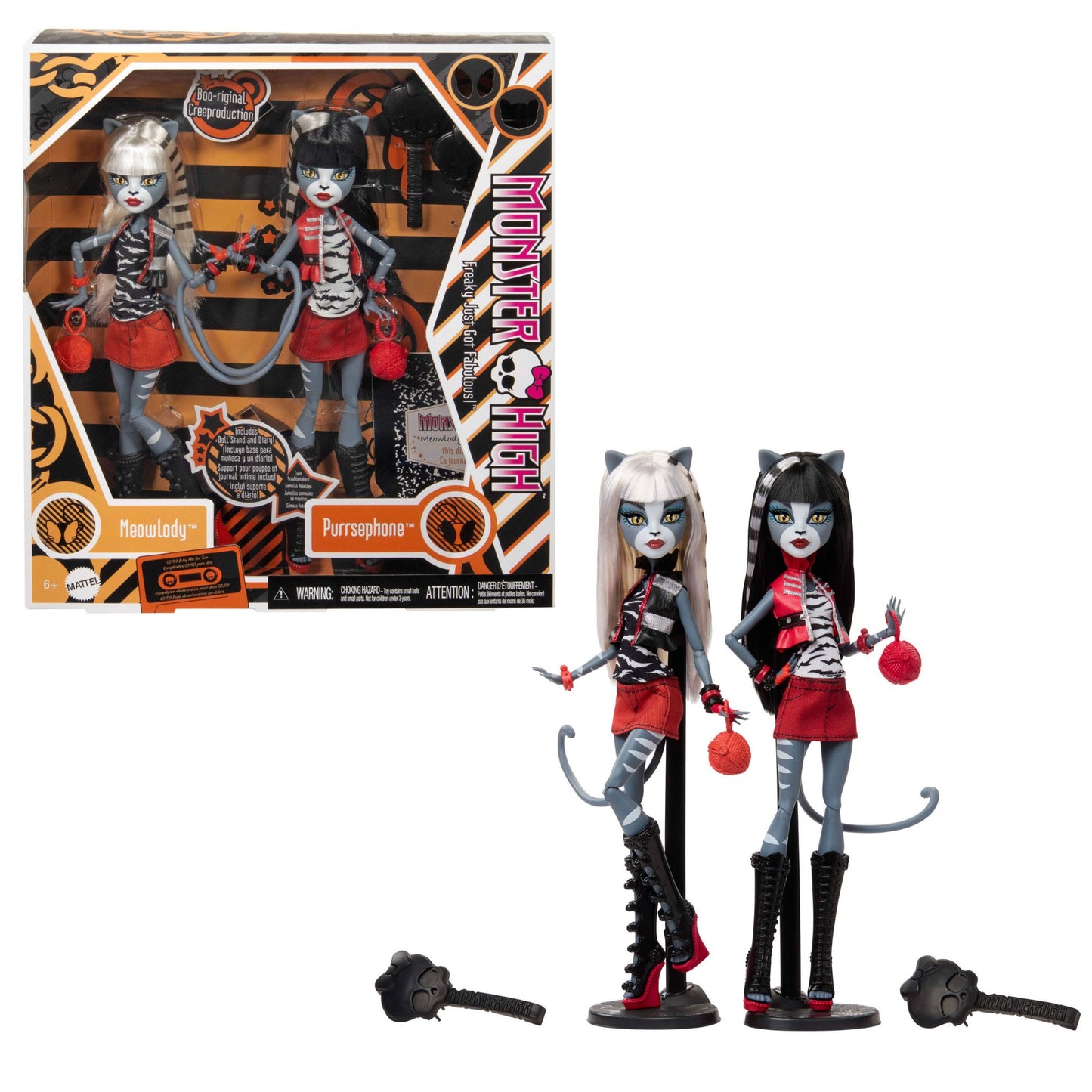 Monster High Boo-Riginal Creeproduction Meowlody And Purrsephone Dolls