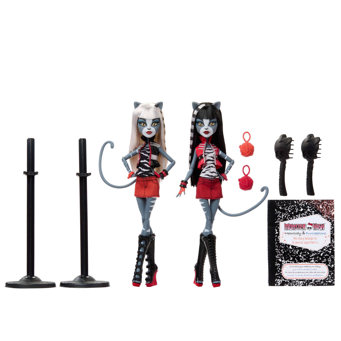 Monster High Boo-Riginal Creeproduction Meowlody And Purrsephone Dolls