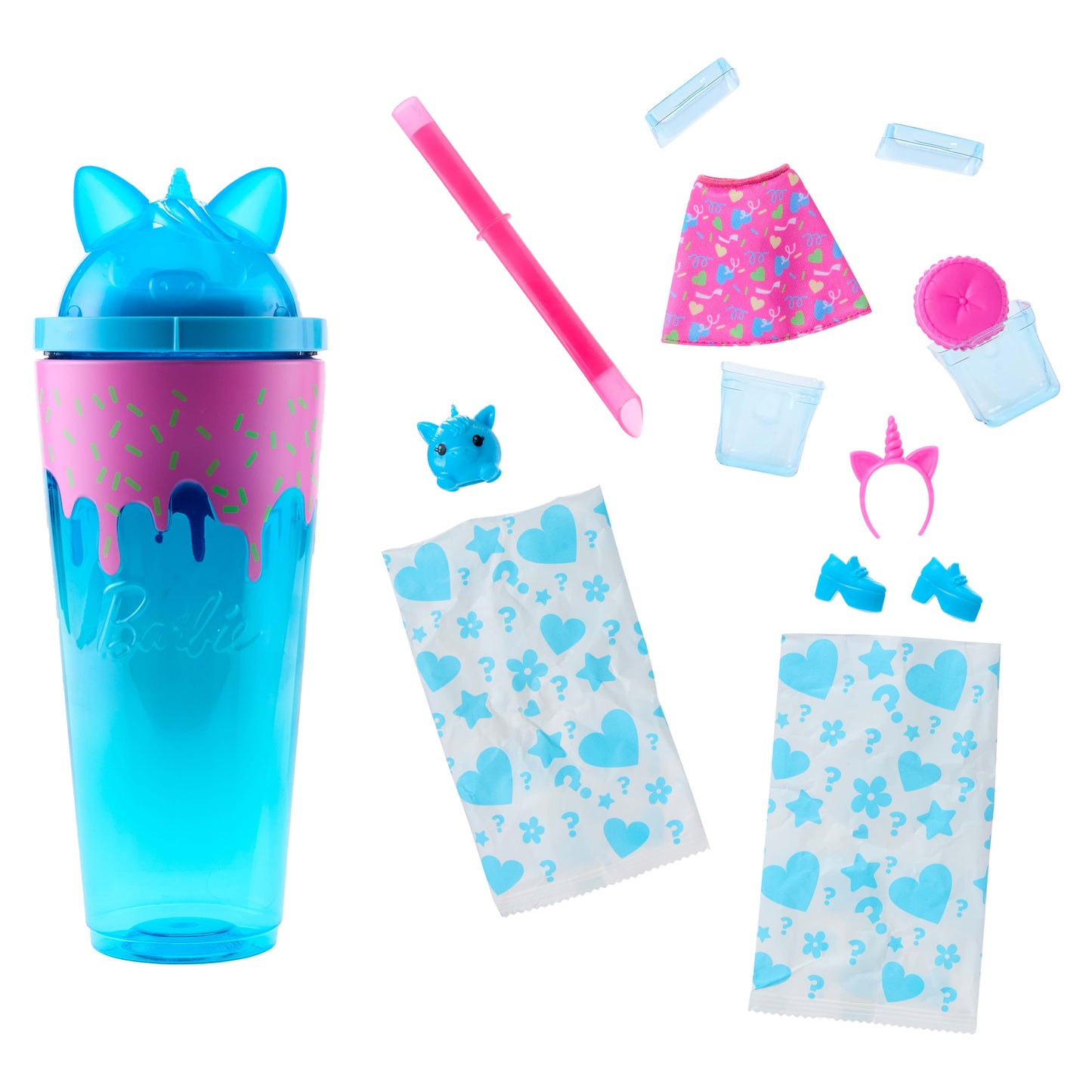 Barbie Pop Reveal Shakes Series Doll & Accessories Set, Scented Sweet Unicorn Fashion Doll