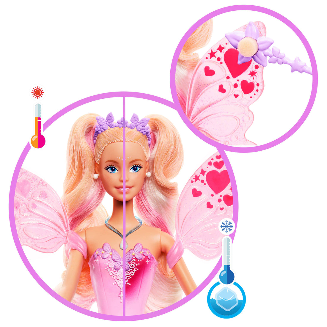 Bundle: 3 Barbie Fantasy Light-Up & Colour-Change Dolls