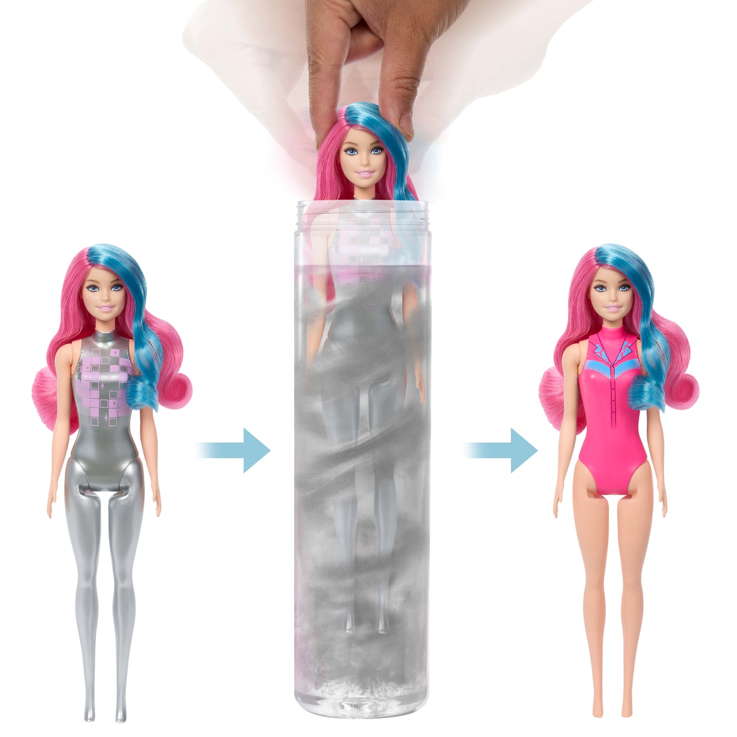 Barbie Colour Reveal Disco Star Series Fashion Doll & Accessories with 6 Surprises (Styles May Vary)