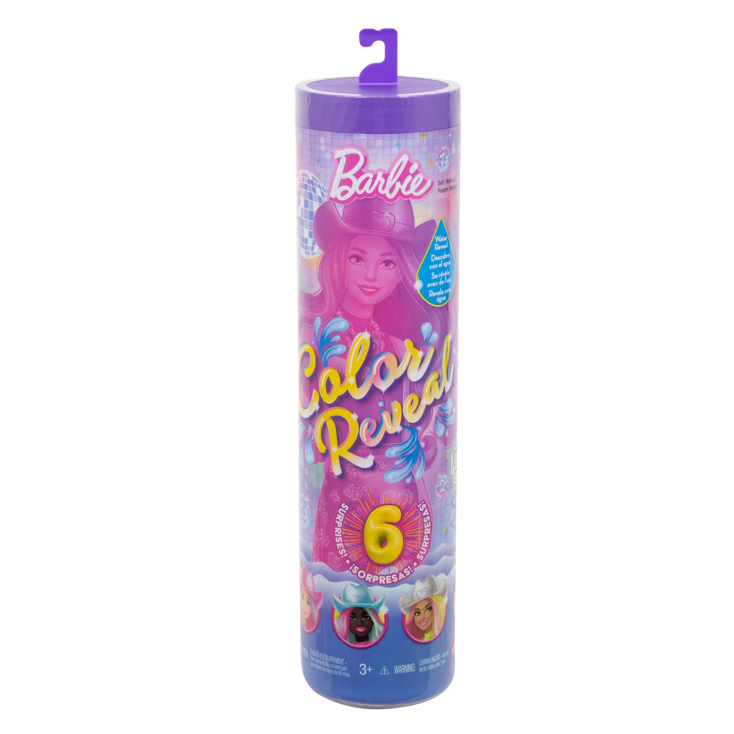 Barbie Colour Reveal Disco Star Series Fashion Doll & Accessories with 6 Surprises (Styles May Vary)