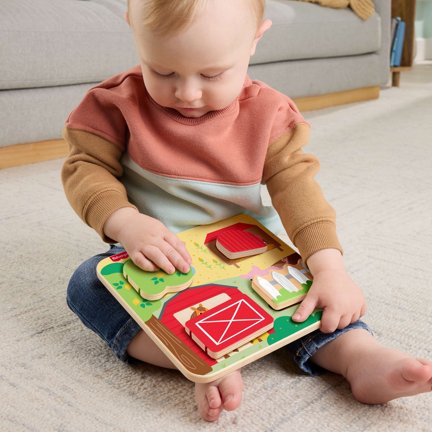Fisher-Price Wooden Farm Animals Board