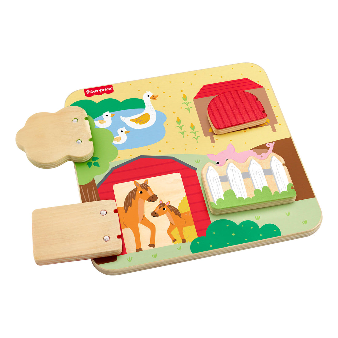 Fisher-Price Wooden Farm Animals Board