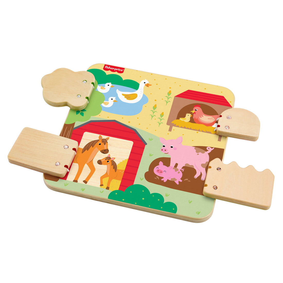 Fisher-Price Wooden Farm Animals Board