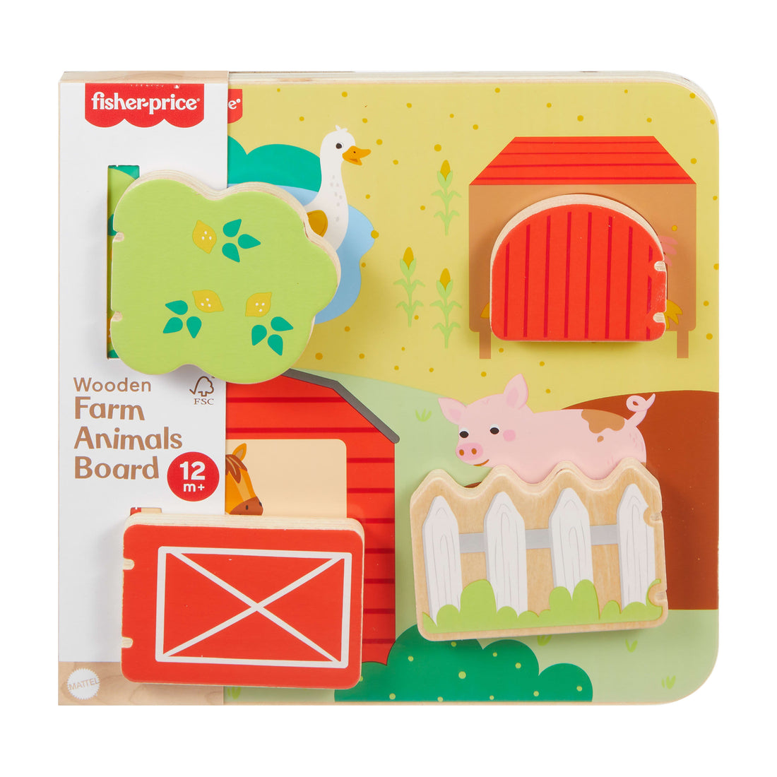 Fisher-Price Wooden Farm Animals Board