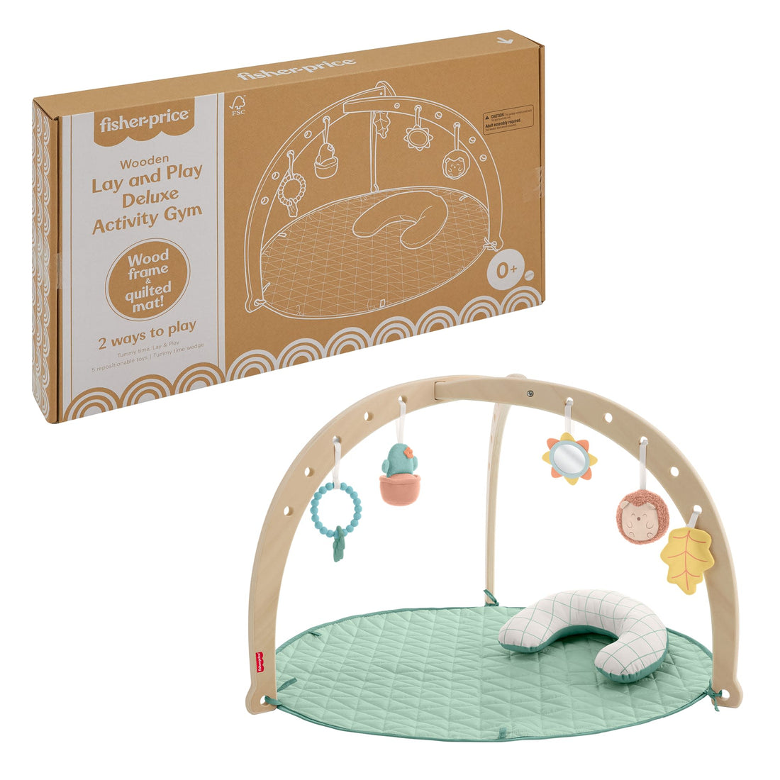 Fisher-Price Wooden Lay and Play Deluxe Activity Gym