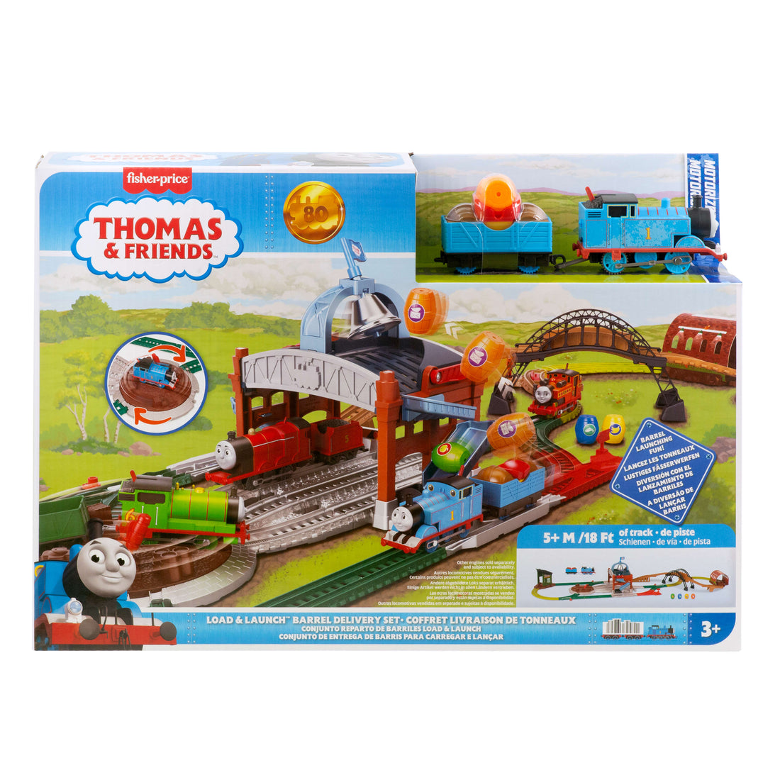 Bundle: Thomas & Friends Load & Launch Playset + Engine