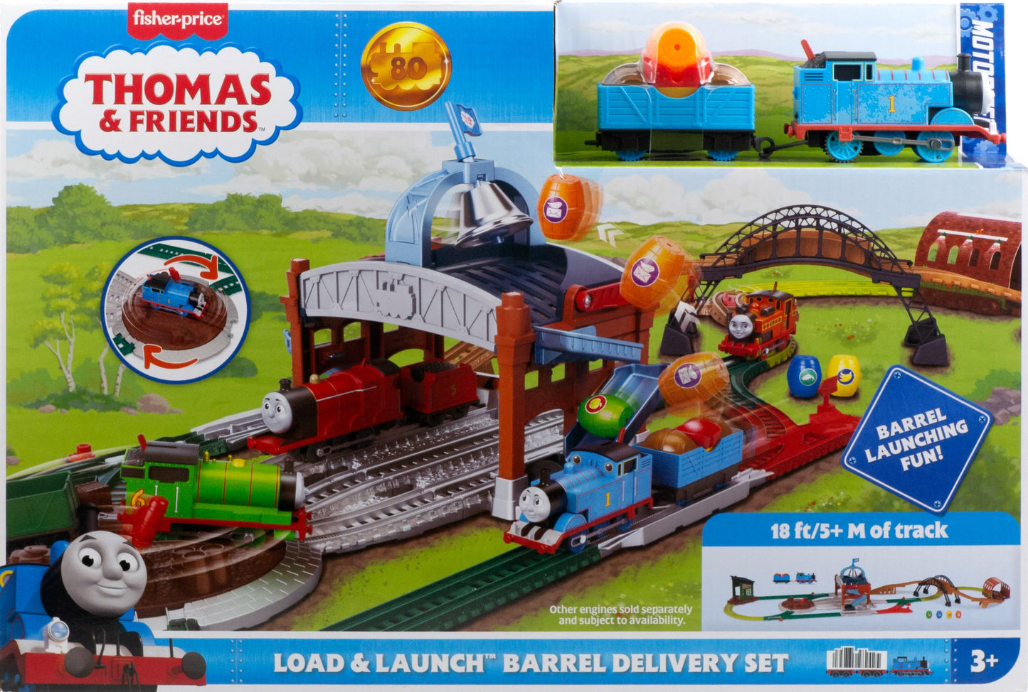 Thomas & Friends 80th Load & Launch Barrel Delivery Set