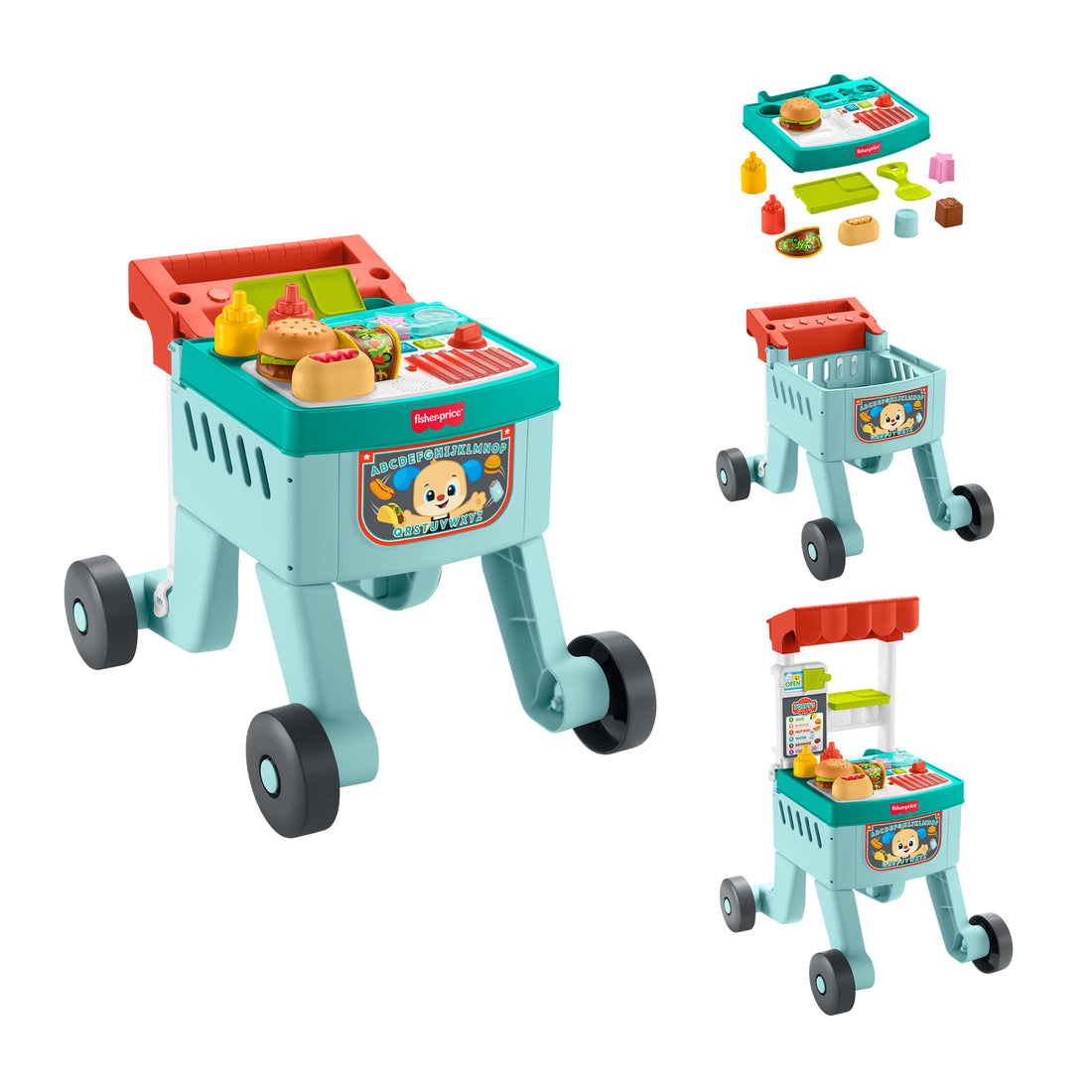 Fisher-Price Laugh & Learn 4-in-1 Snack Cart Walker