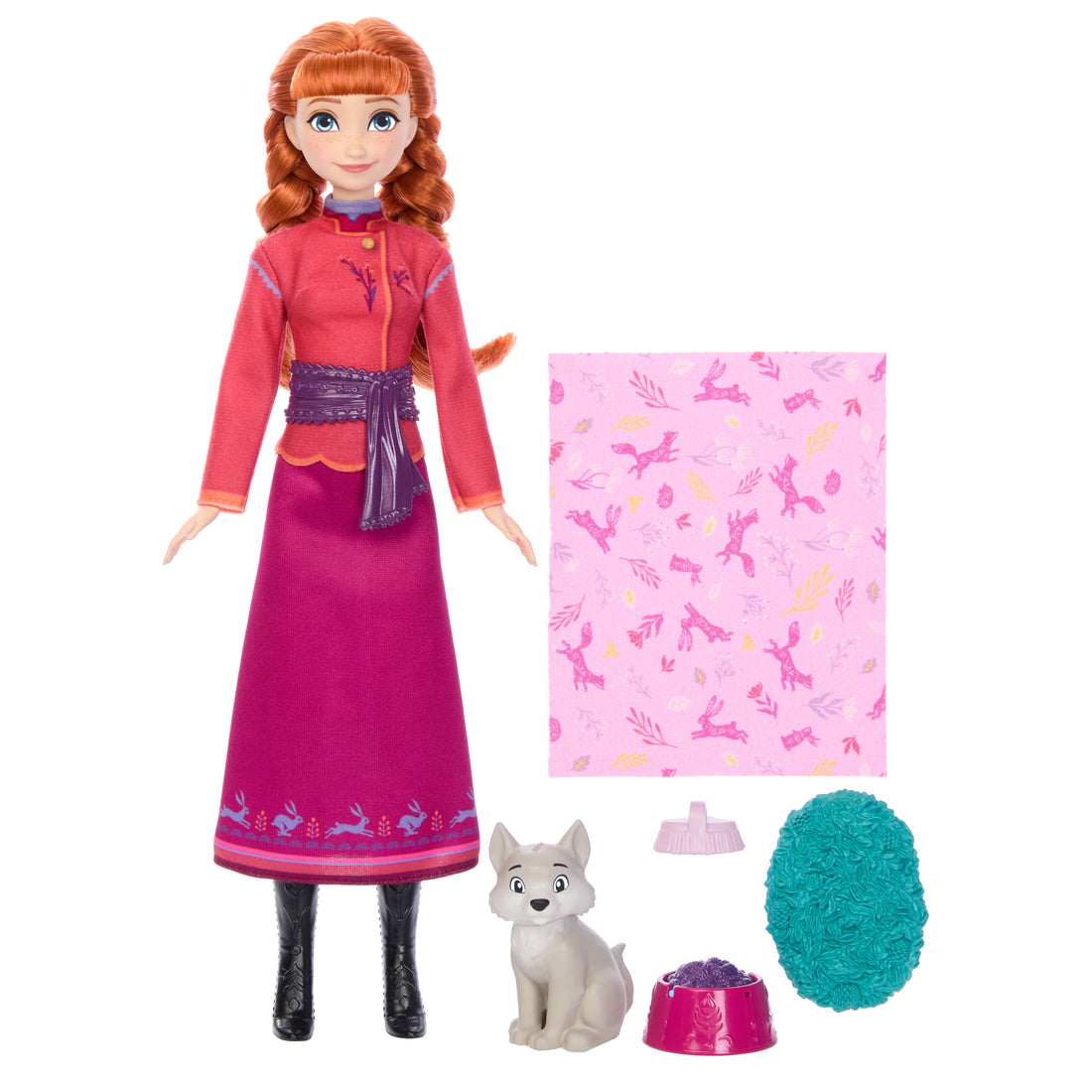 Disney Frozen Anna Doll & Wolf Cub