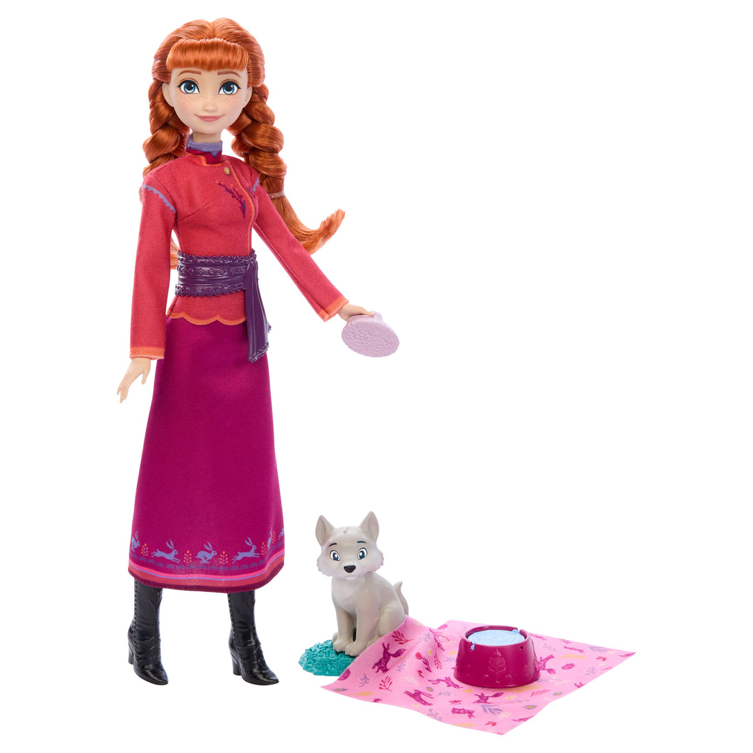 Disney Frozen Anna Doll & Wolf Cub