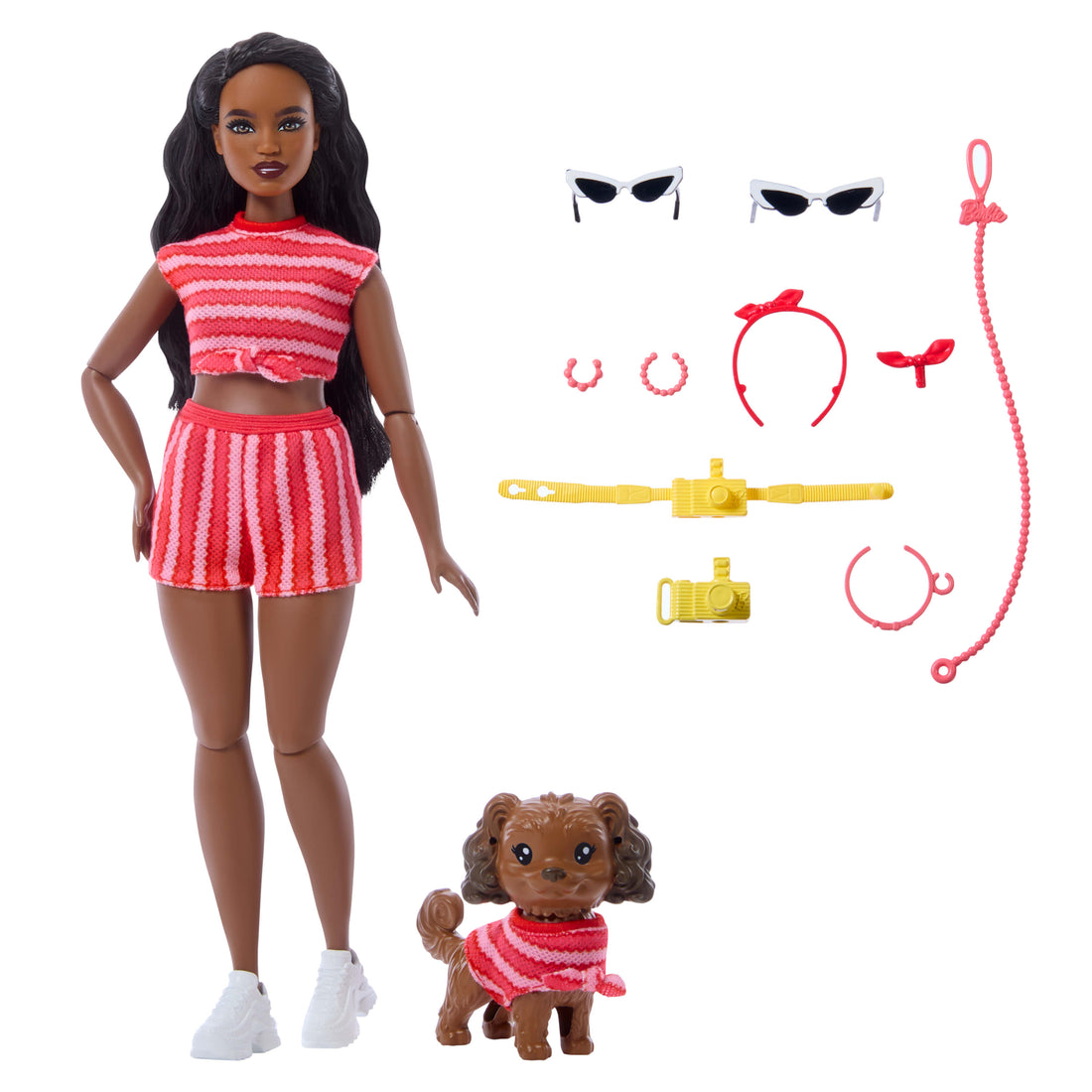 Barbie Twinning Looks Fashion Doll with Pet Dog