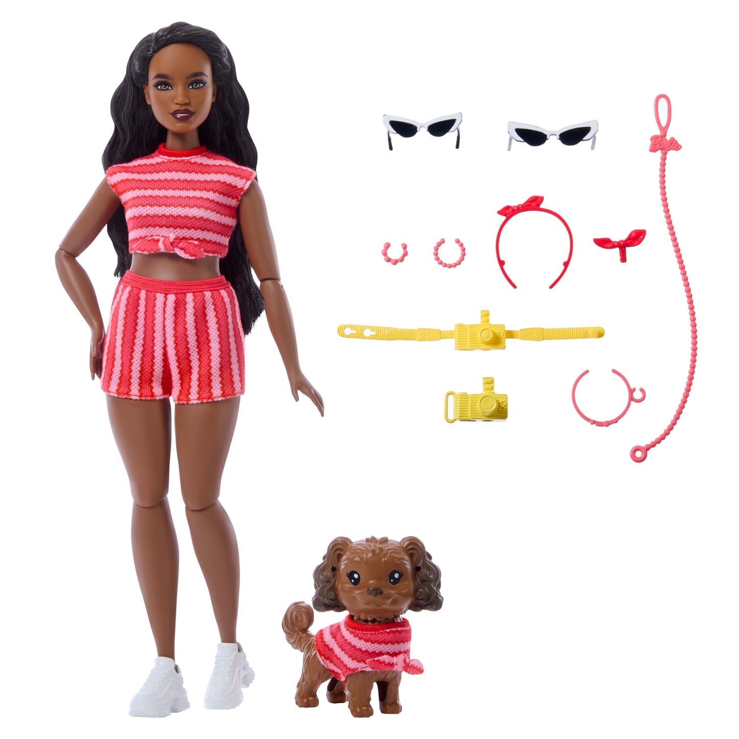 Barbie Twinning Looks Fashion Doll with Pet Dog