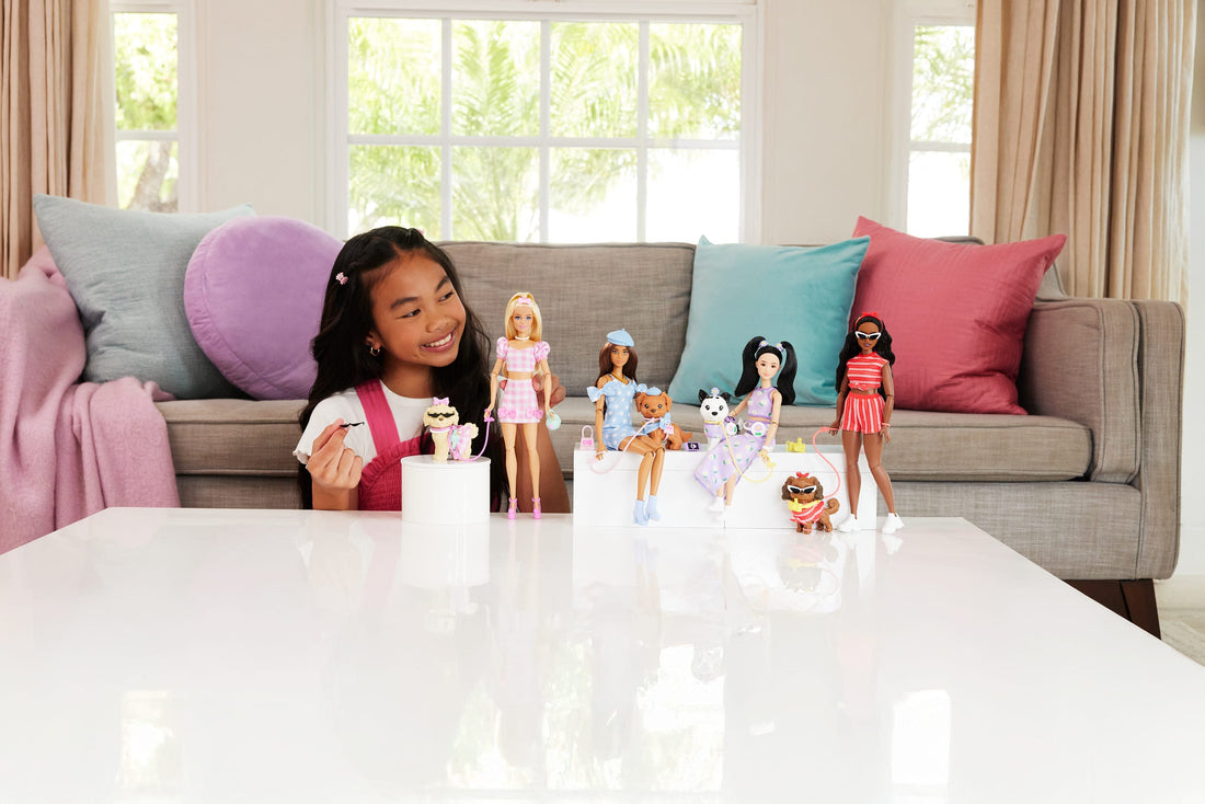 Barbie Twinning Looks Fashion Doll with Pet Dog