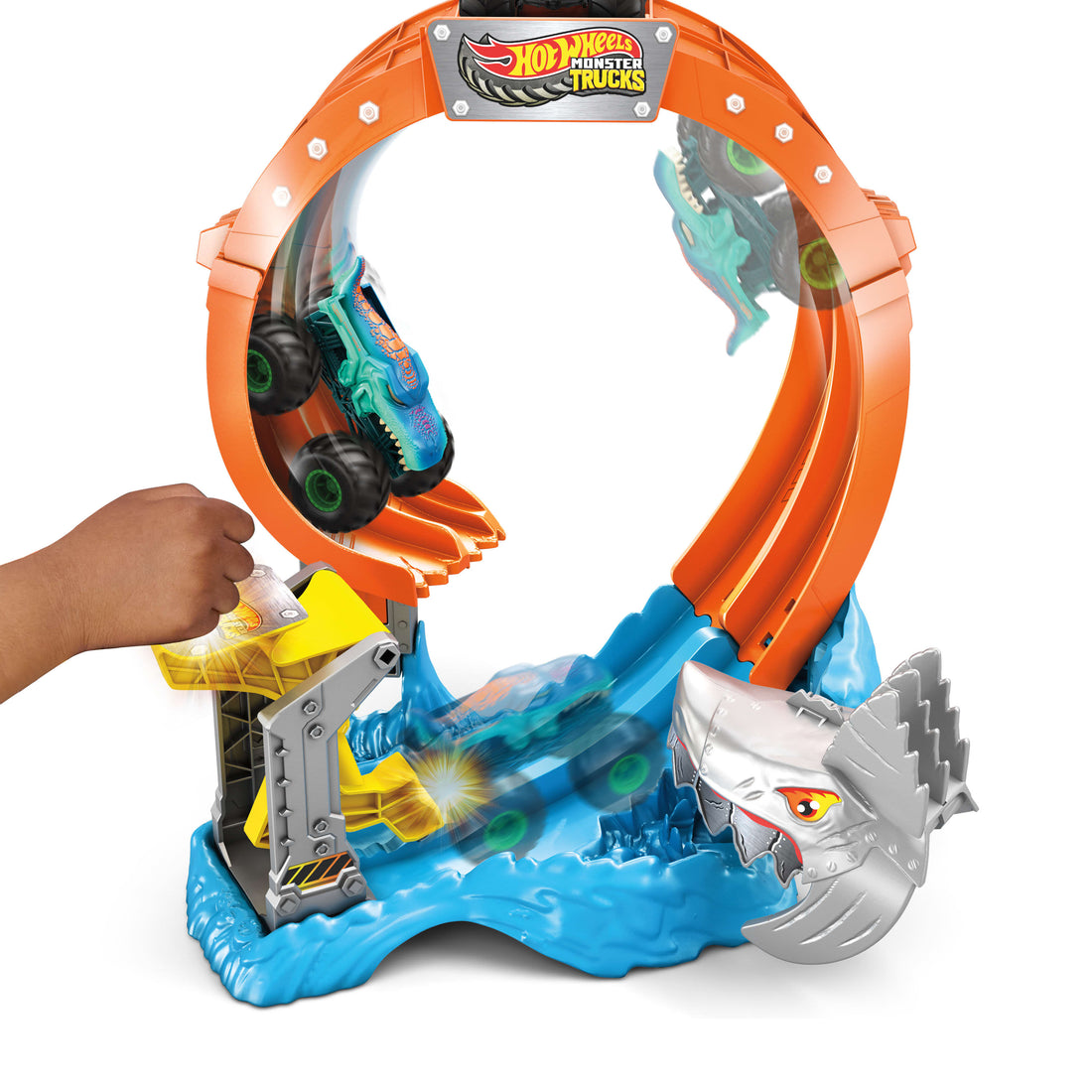 Hot Wheels Monster Trucks Spiral Shark Smash