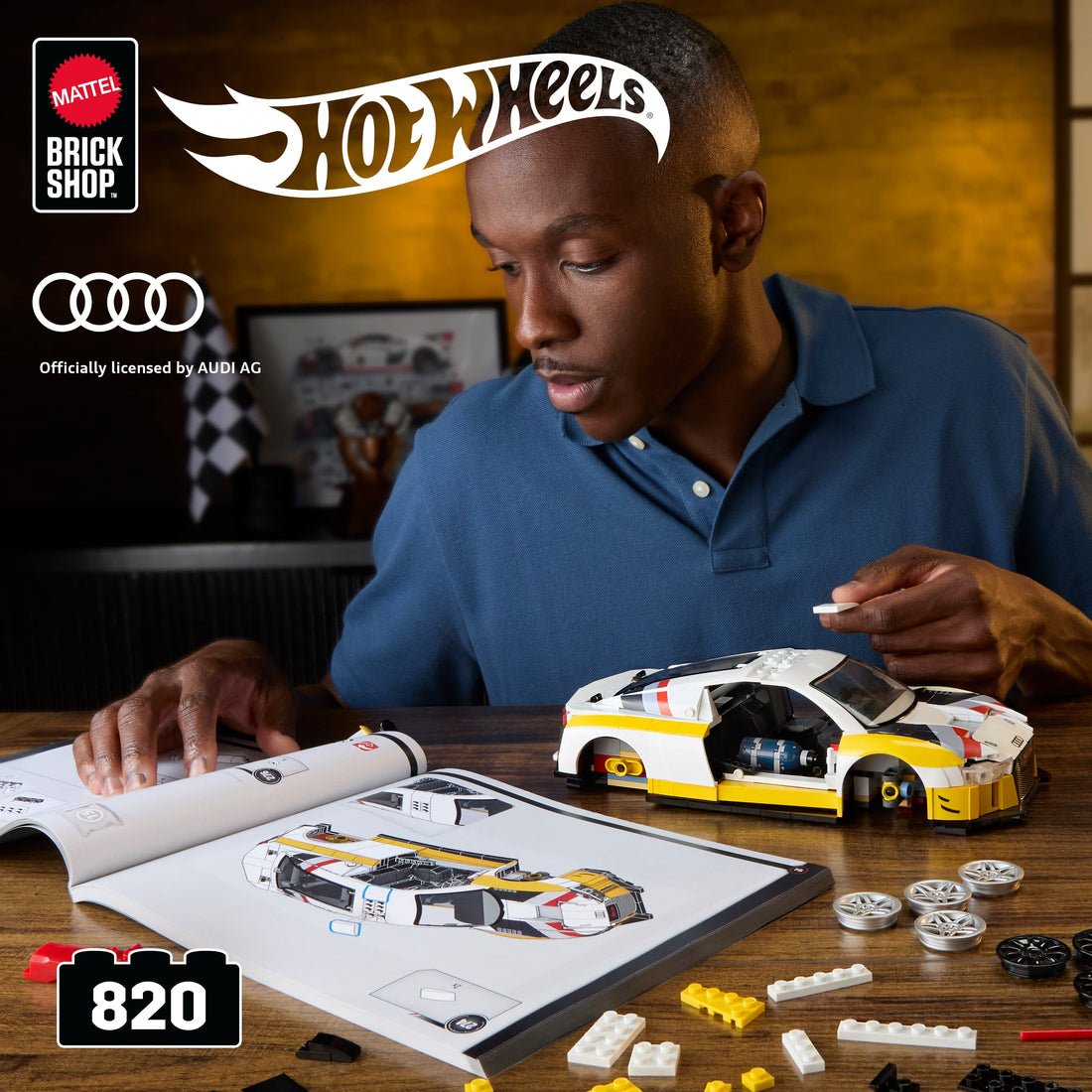 Mattel Brick Shop Hot Wheels '15 Audi R8 LMS