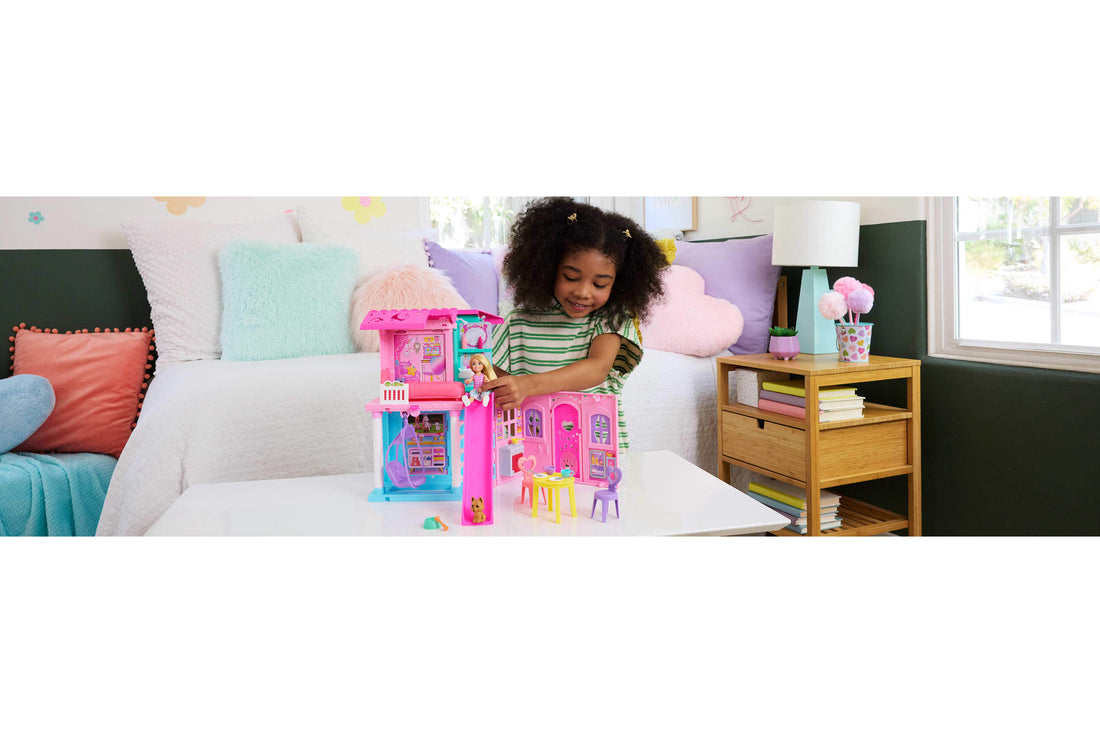 Barbie Chelsea Pop-Up Doll House with Doll & Accessories