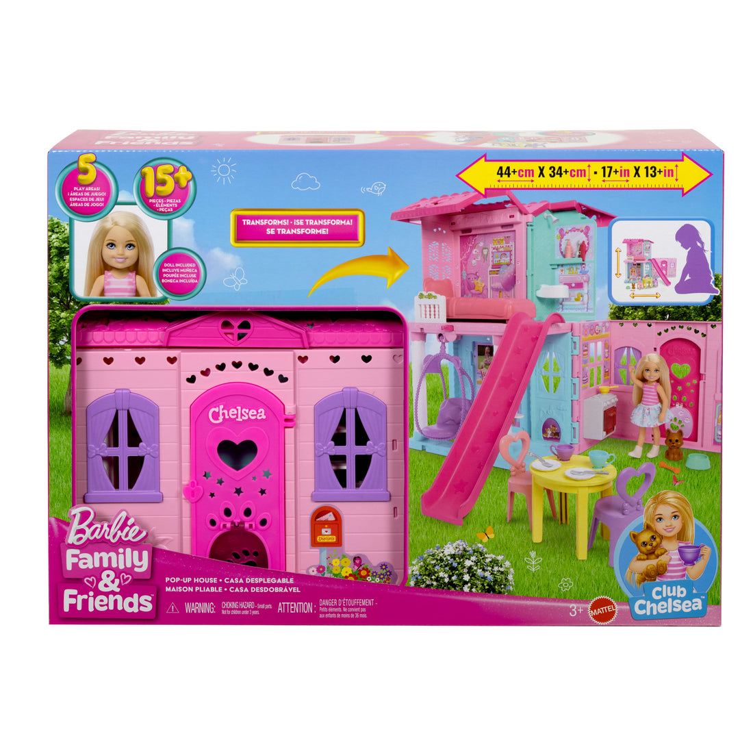 Barbie Chelsea Pop-Up Doll House with Doll & Accessories