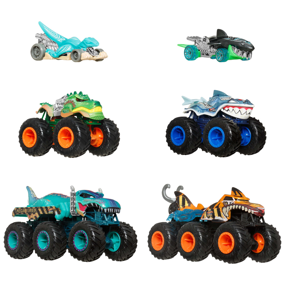 Hot Wheels Monster Trucks Sharks vs Dinos Multipack