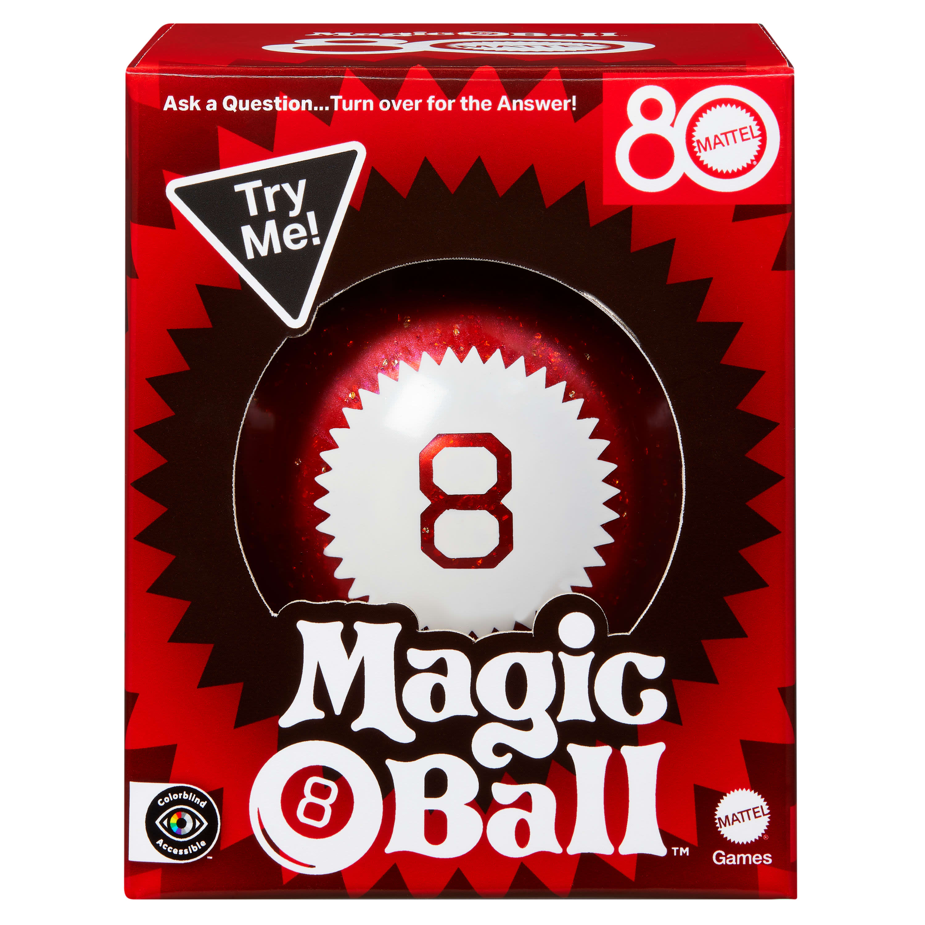Magic 8 Ball Mattel 80th Anniversary Edition Novelty Game For Kids magic-8-ball-mattel-80th-anniversary-edition-novelty-game-for-kids