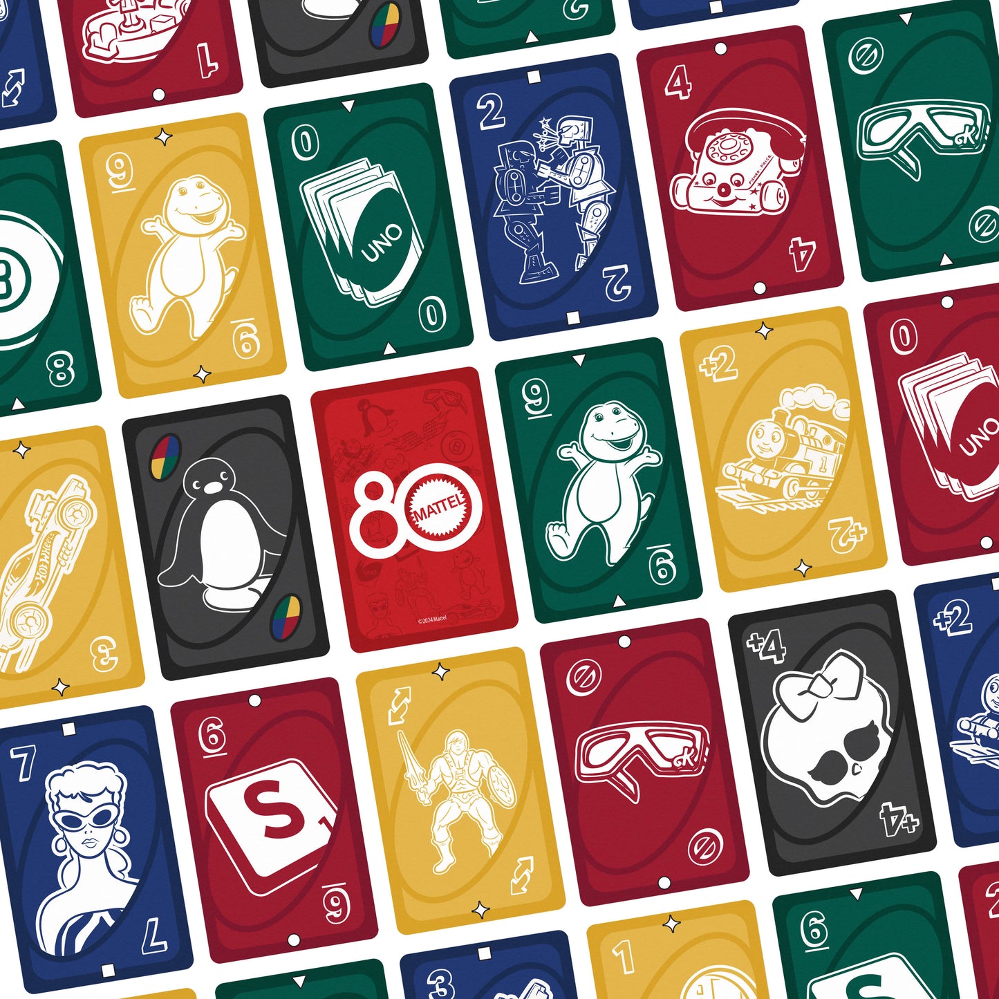 UNO Mattel 80th Anniversary Ruby Red Card Game