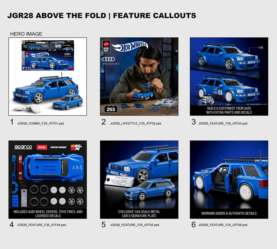 Mattel Brick Shop Hot Wheels ’94 Audi Avant RS2