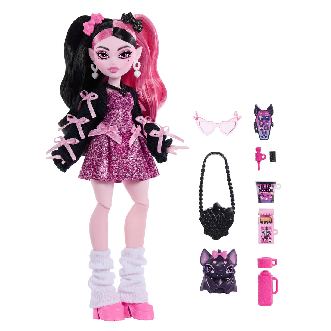 Bundle: Monster High - 4 Dolls; Frankie Stein, Lagoona Blue, Draculaura and Cleo De Nile