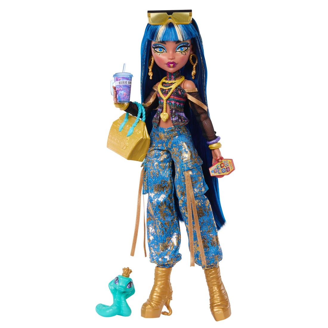 Bundle: Monster High - 4 Dolls; Frankie Stein, Lagoona Blue, Draculaura and Cleo De Nile