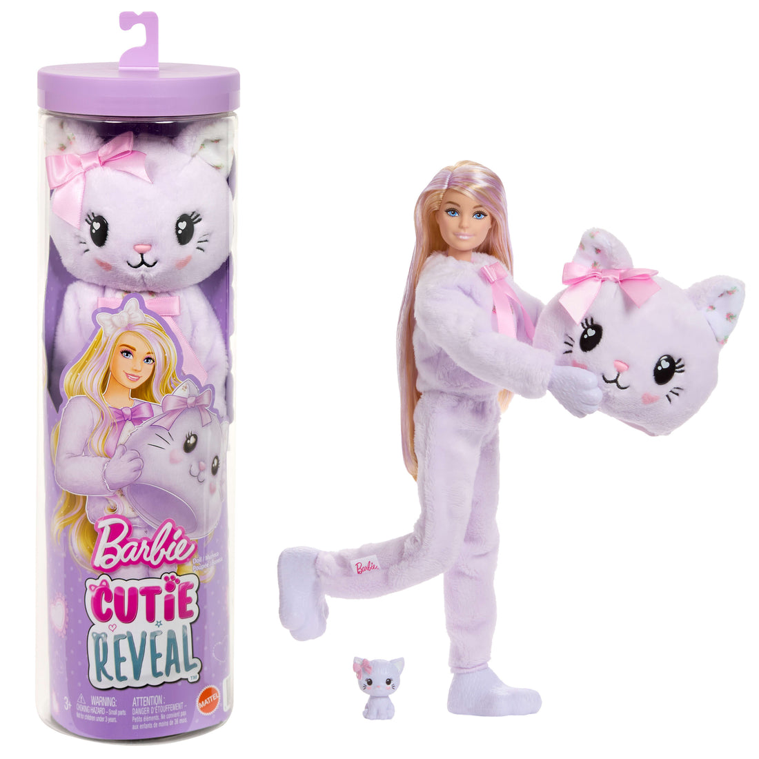 Care Bears Barbie Cutie Reveal Doll - Purple Kitten