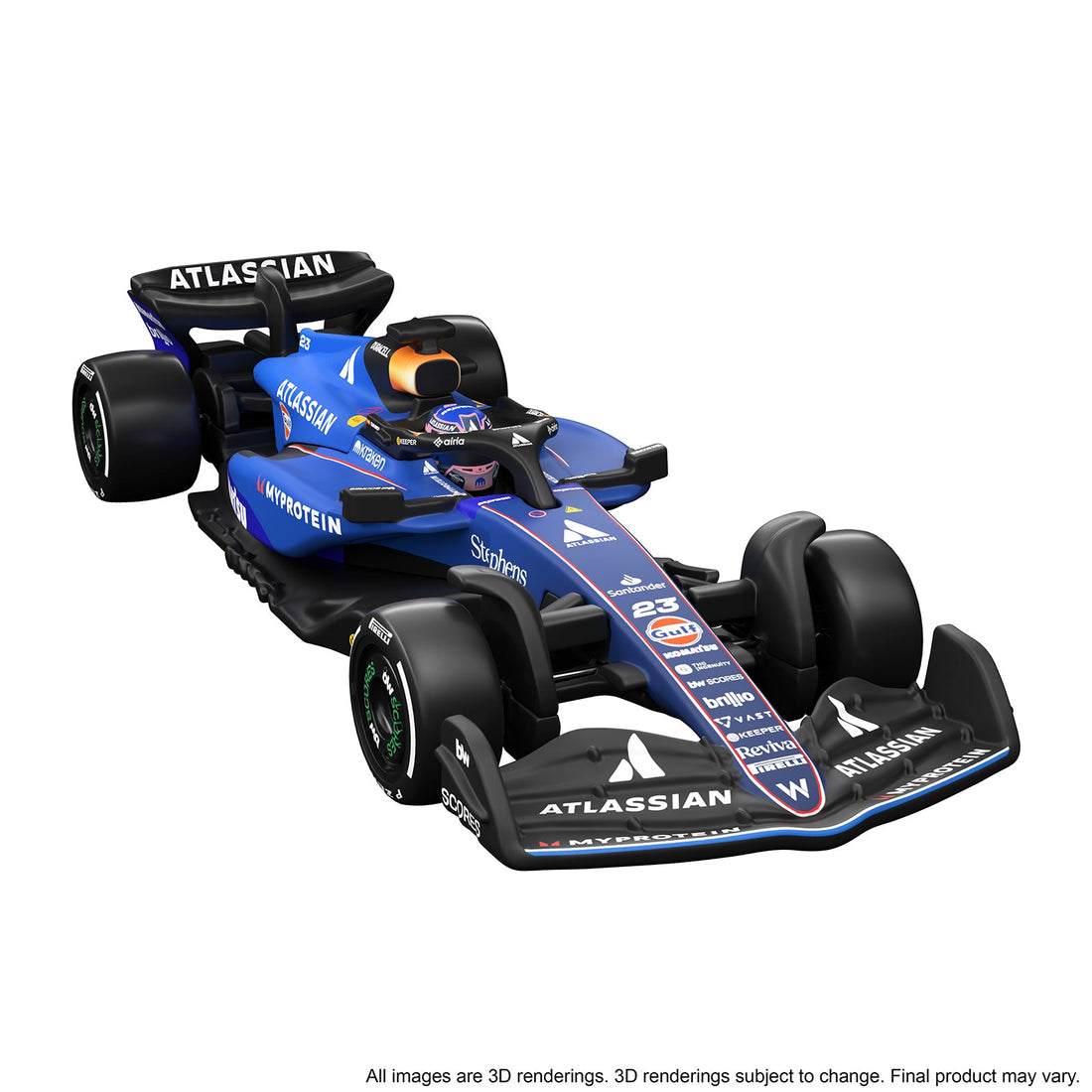 Hot Wheels Premium Collectible Atlassian Williams Racing Car - Alex Albon