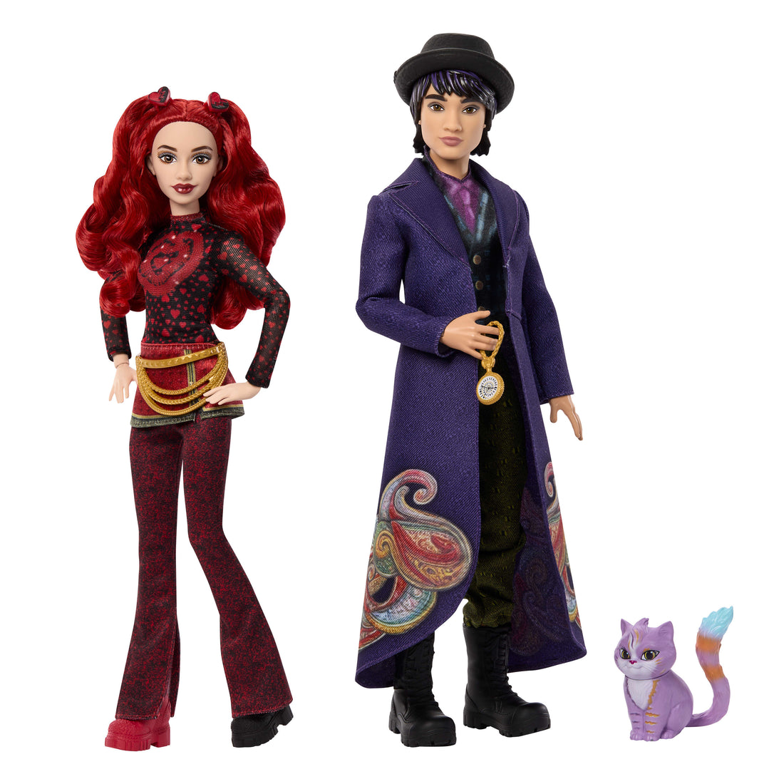 Disney Descendants: Wicked Wonderland Doll 2-Pack with Accessory & Animal Friend, Red & Max