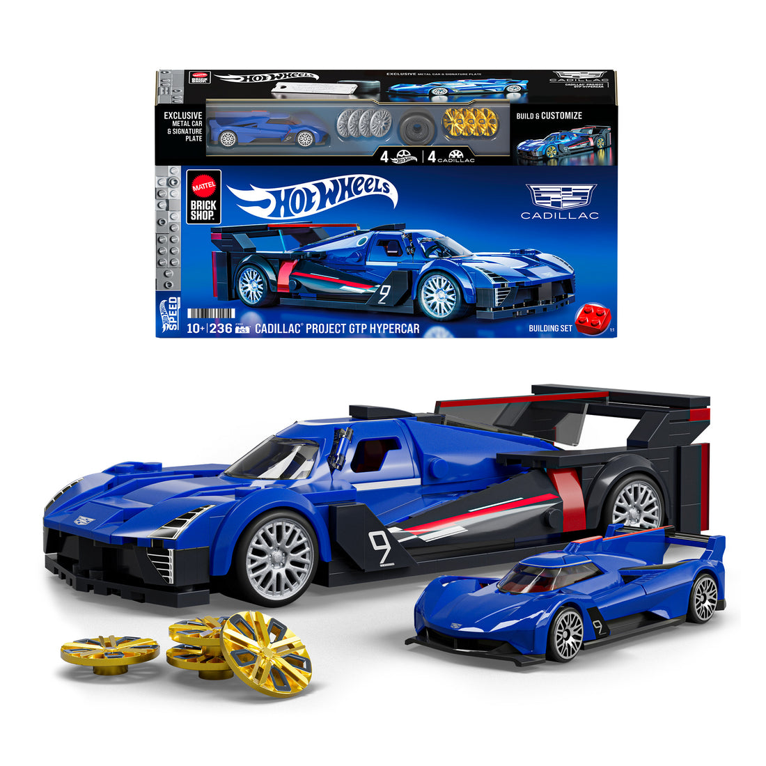 Bundle: Brick Shop Hot Wheels Maserati MC20 & Cadillac GTP Hypercar Building Sets
